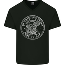 One American Dollar Coin Money Cash USA Mens V-Neck Cotton T-Shirt Black