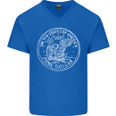 One American Dollar Coin Money Cash USA Mens V-Neck Cotton T-Shirt Royal Blue