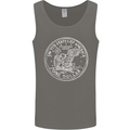 One American Dollar Coin Money Cash USA Mens Vest Tank Top Charcoal