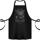 Oni Mask Demon Skull Hannya 1 Cotton Apron 100% Organic Black