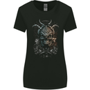 Oni Mask Demon Skull Hannya 1 Womens Wider Cut T-Shirt Black