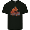 Orange Capybara Kids T-Shirt Childrens Black