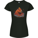 Orange Capybara Womens Petite Cut T-Shirt Black