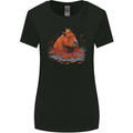 Orange Capybara Womens Wider Cut T-Shirt Black