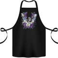 Orchid Angel Gothic Goth Cotton Apron 100% Organic Black