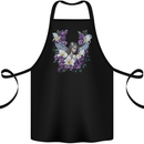 Orchid Angel Gothic Goth Cotton Apron 100% Organic Black