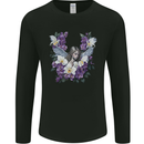 Orchid Angel Gothic Goth Mens Long Sleeve T-Shirt Black