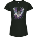 Orchid Angel Gothic Goth Womens Petite Cut T-Shirt Black