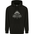 Oriental Skulls Heavy Metal Rock Biker Mens 80% Cotton Hoodie Black
