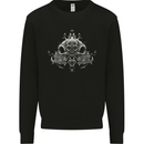 Oriental Skulls Heavy Metal Rock Biker Mens Sweatshirt Jumper Black