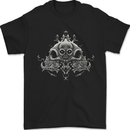 Oriental Skulls Heavy Metal Rock Biker Mens T-Shirt 100% Cotton Black