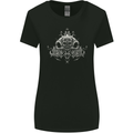 Oriental Skulls Heavy Metal Rock Biker Womens Wider Cut T-Shirt Black