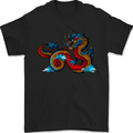 Oriental Style Dragon Mens T-Shirt 100% Cotton Black