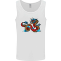 Oriental Style Dragon Mens Vest Tank Top White