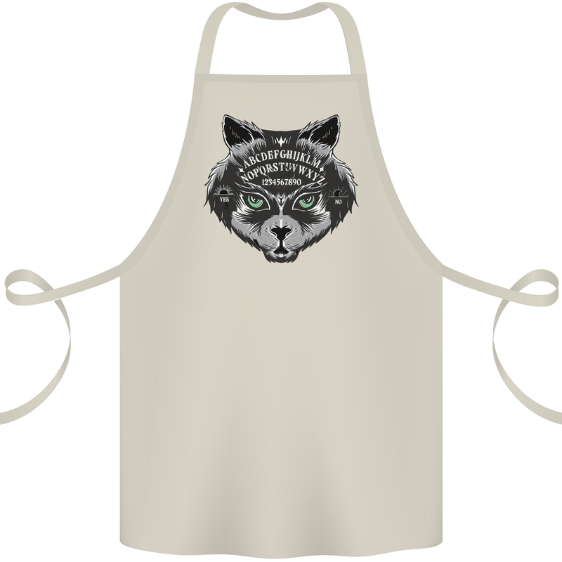 Ouija Board Cat Dark Black Magic Voodoo Cotton Apron 100% Organic Natural