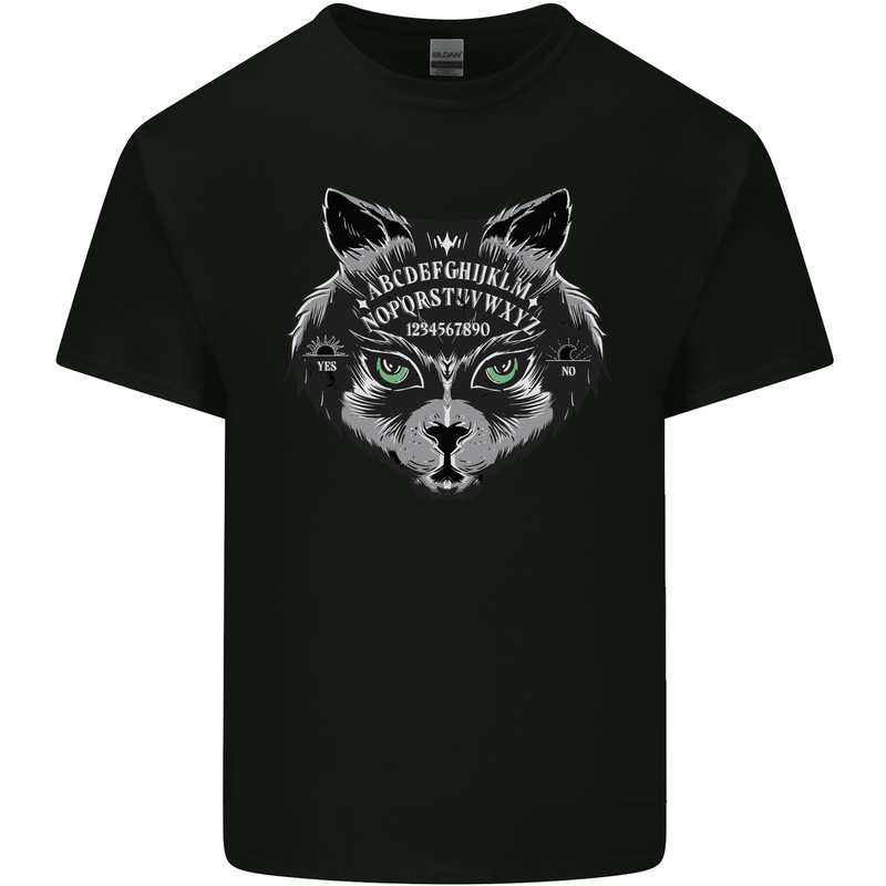 Ouija Board Cat Dark Black Magic Voodoo Kids T-Shirt Childrens Black