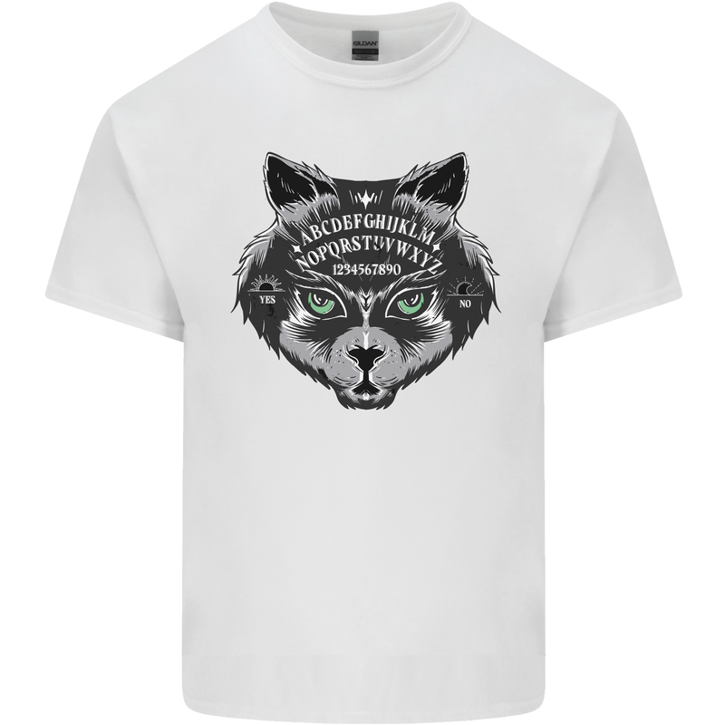 Ouija Board Cat Dark Black Magic Voodoo Kids T-Shirt Childrens White
