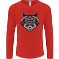 Ouija Board Cat Dark Black Magic Voodoo Mens Long Sleeve T-Shirt Red