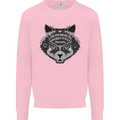 Ouija Board Cat Dark Black Magic Voodoo Mens Sweatshirt Jumper Light Pink