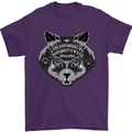 Ouija Board Cat Dark Black Magic Voodoo Mens T-Shirt 100% Cotton Purple