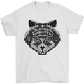 Ouija Board Cat Dark Black Magic Voodoo Mens T-Shirt 100% Cotton White