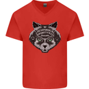Ouija Board Cat Dark Black Magic Voodoo Mens V-Neck Cotton T-Shirt Red