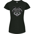 Ouija Board Cat Dark Black Magic Voodoo Womens Petite Cut T-Shirt Black