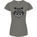 Ouija Board Cat Dark Black Magic Voodoo Womens Petite Cut T-Shirt Charcoal