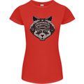 Ouija Board Cat Dark Black Magic Voodoo Womens Petite Cut T-Shirt Red