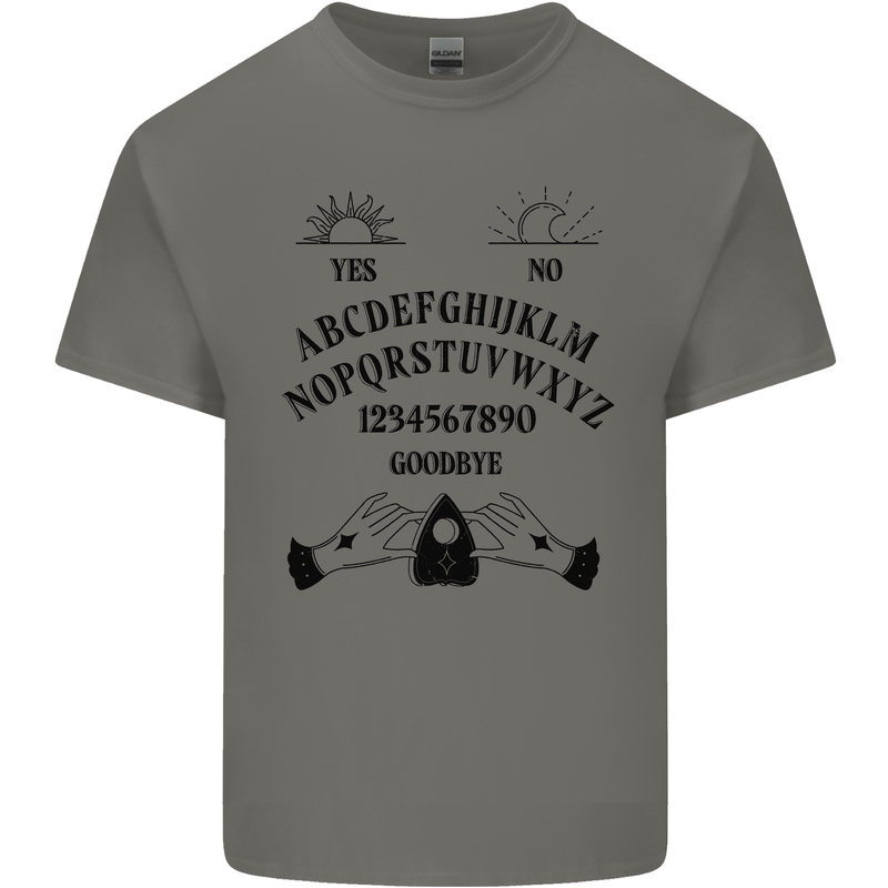 Ouija Board Dark Black Magic Voodoo Mens Cotton T-Shirt Tee Top Charcoal