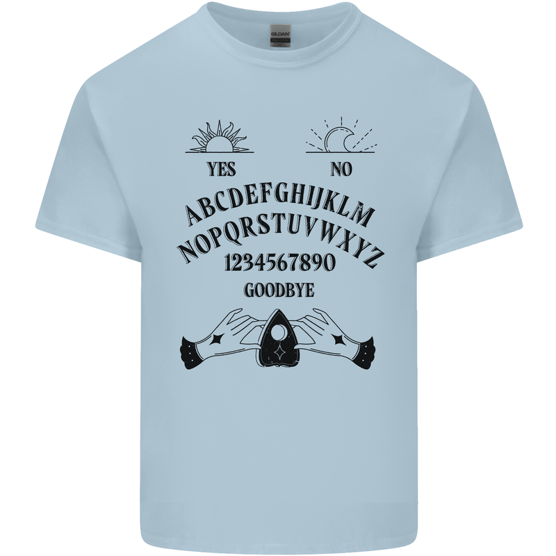 Ouija Board Dark Black Magic Voodoo Mens Cotton T-Shirt Tee Top Light Blue