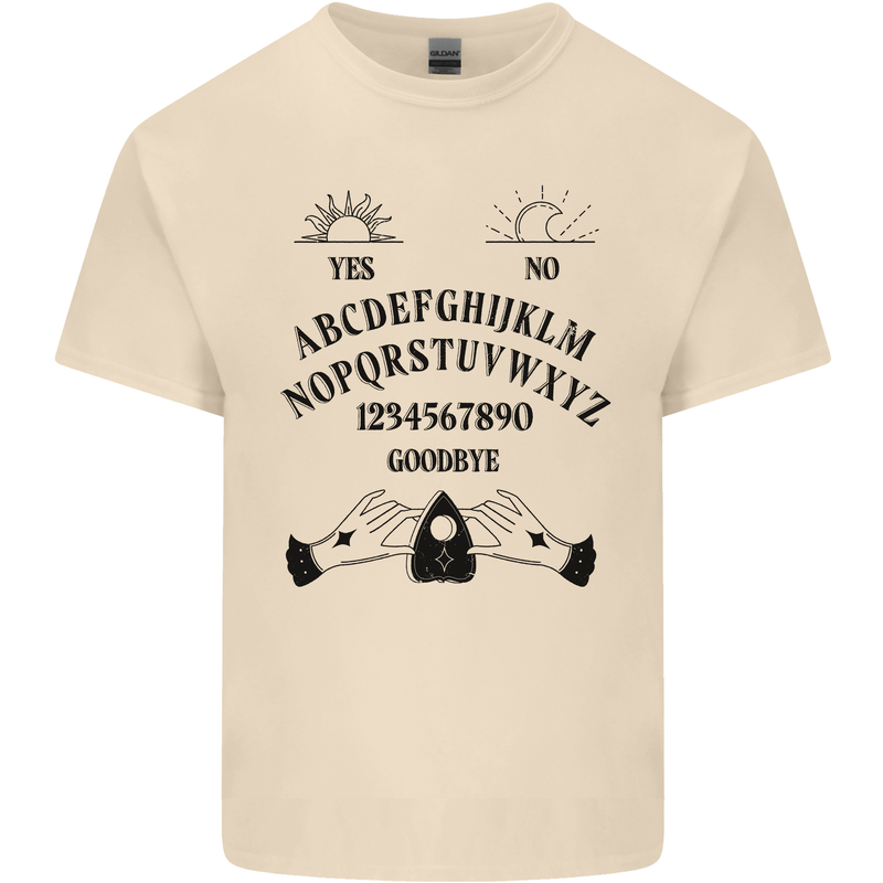 Ouija Board Dark Black Magic Voodoo Mens Cotton T-Shirt Tee Top Natural