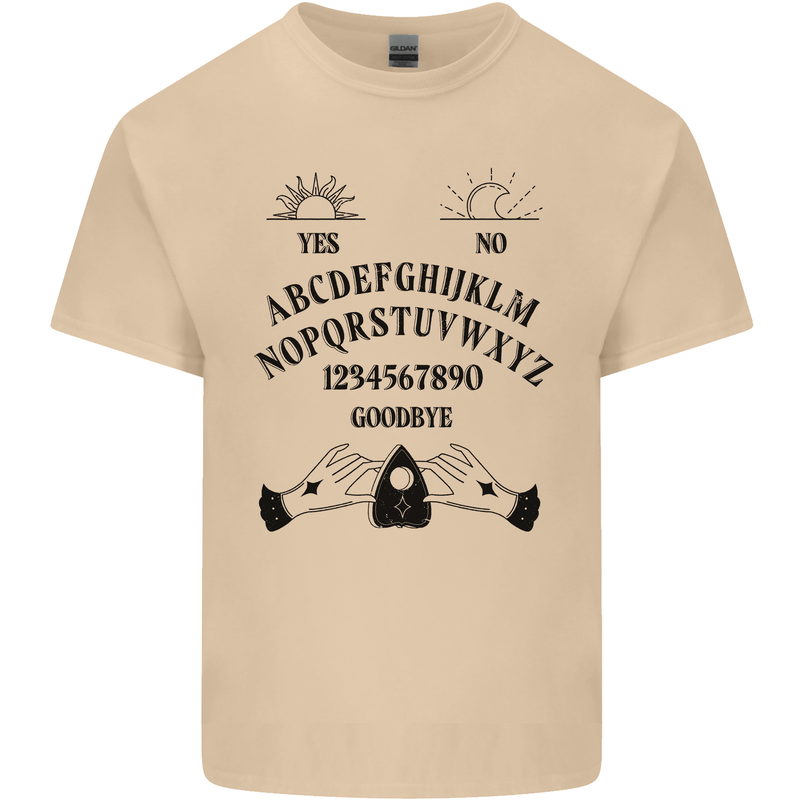 Ouija Board Dark Black Magic Voodoo Mens Cotton T-Shirt Tee Top Sand