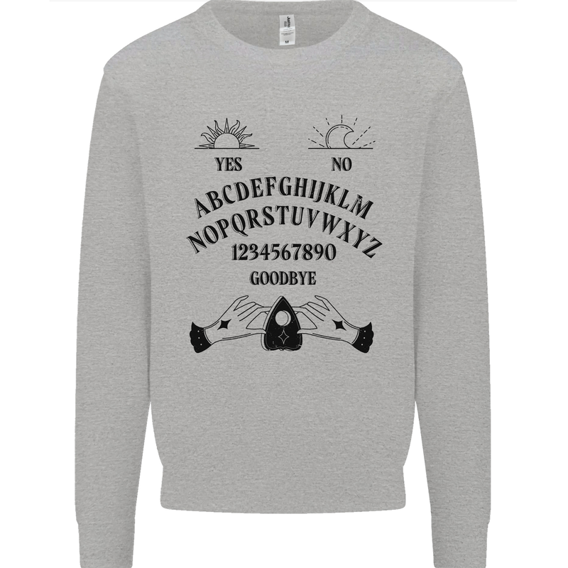Ouija Board Dark Black Magic Voodoo Mens Sweatshirt Jumper Sports Grey