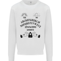 Ouija Board Dark Black Magic Voodoo Mens Sweatshirt Jumper White