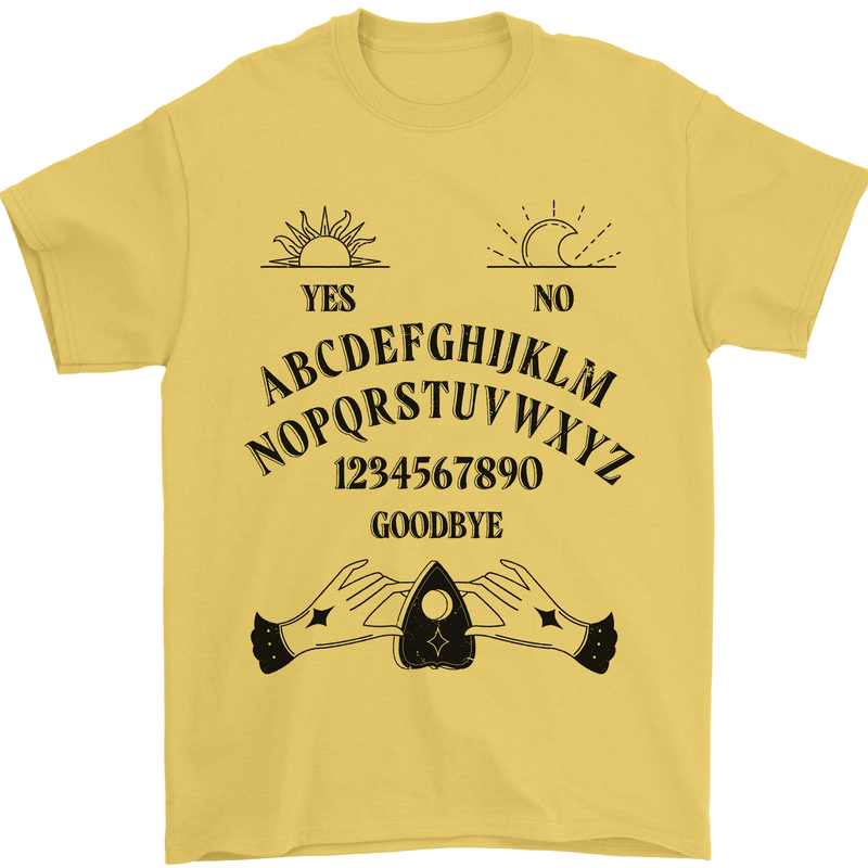 Ouija Board Dark Black Magic Voodoo Mens T-Shirt 100% Cotton Yellow