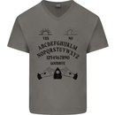 Ouija Board Dark Black Magic Voodoo Mens V-Neck Cotton T-Shirt Charcoal