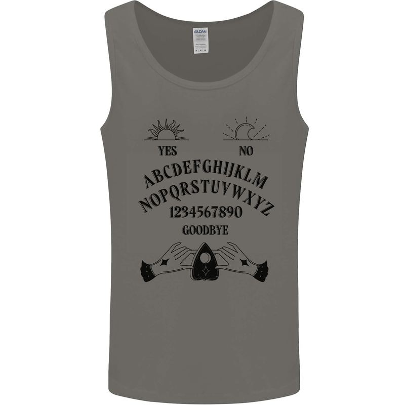 Ouija Board Dark Black Magic Voodoo Mens Vest Tank Top Charcoal