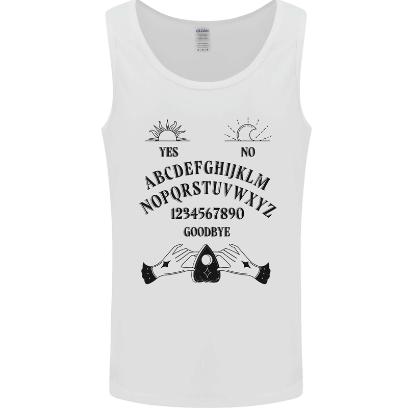 Ouija Board Dark Black Magic Voodoo Mens Vest Tank Top White