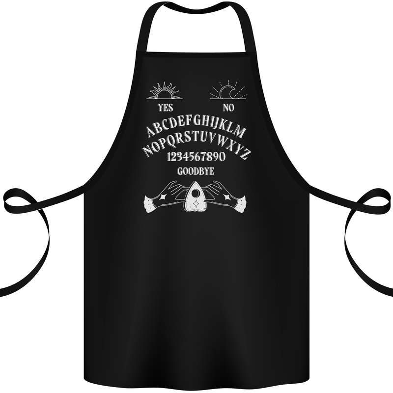 Ouija Board Voodoo Dark Black Magic Cotton Apron 100% Organic Black