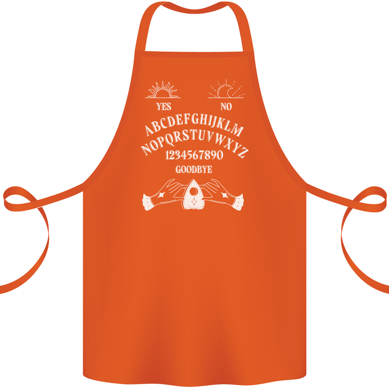 Ouija Board Voodoo Dark Black Magic Cotton Apron 100% Organic Orange