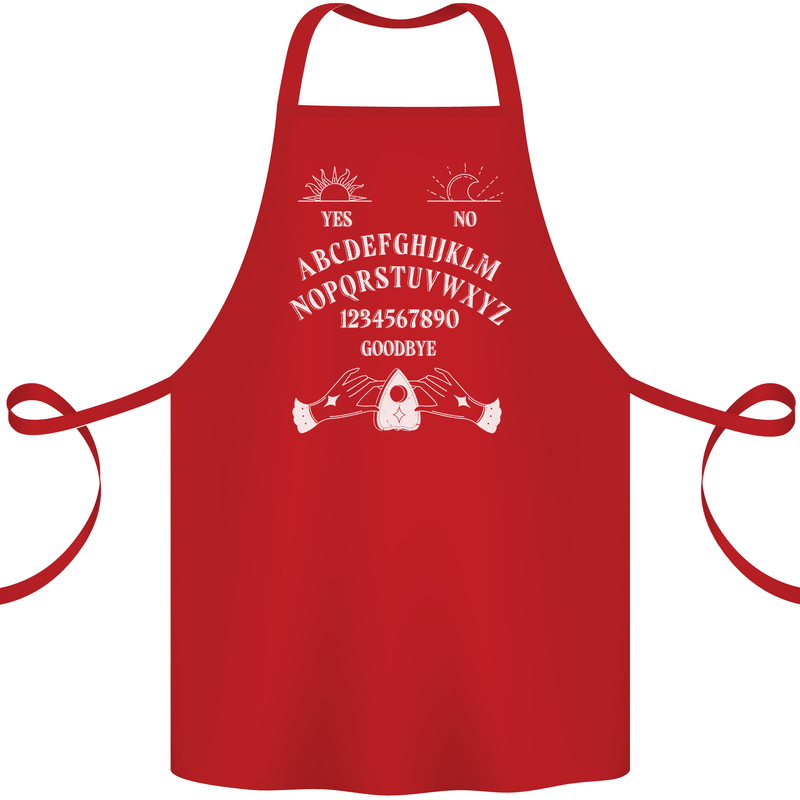 Ouija Board Voodoo Dark Black Magic Cotton Apron 100% Organic Red