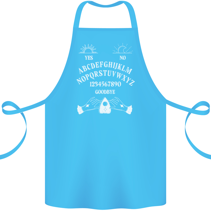 Ouija Board Voodoo Dark Black Magic Cotton Apron 100% Organic Turquoise