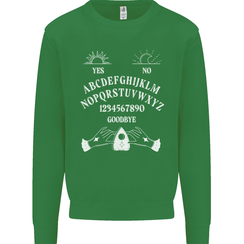 Ouija Board Voodoo Dark Black Magic Kids Sweatshirt Jumper Irish Green