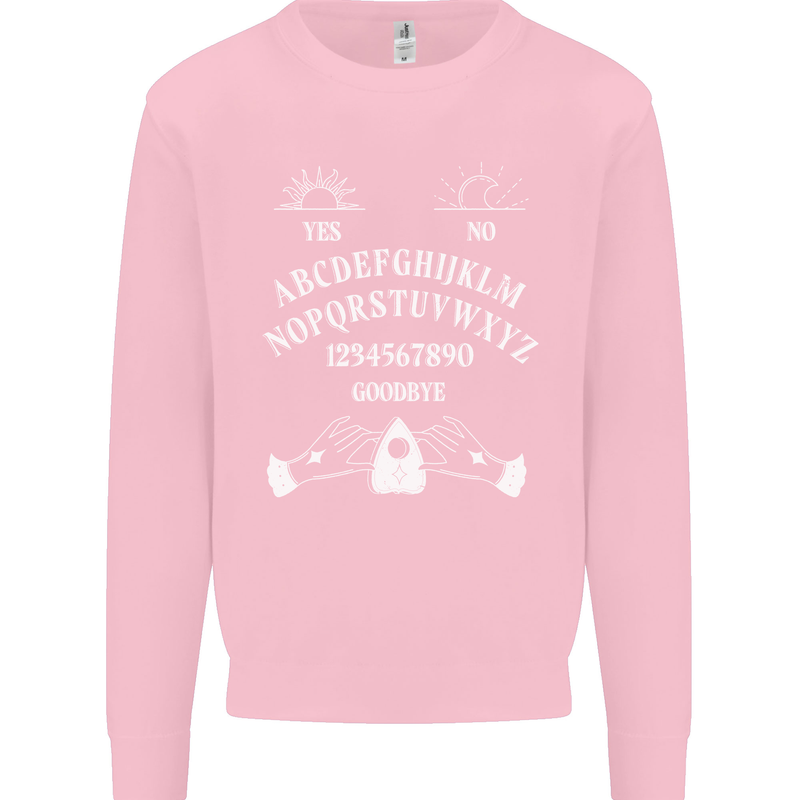 Ouija Board Voodoo Dark Black Magic Kids Sweatshirt Jumper Light Pink