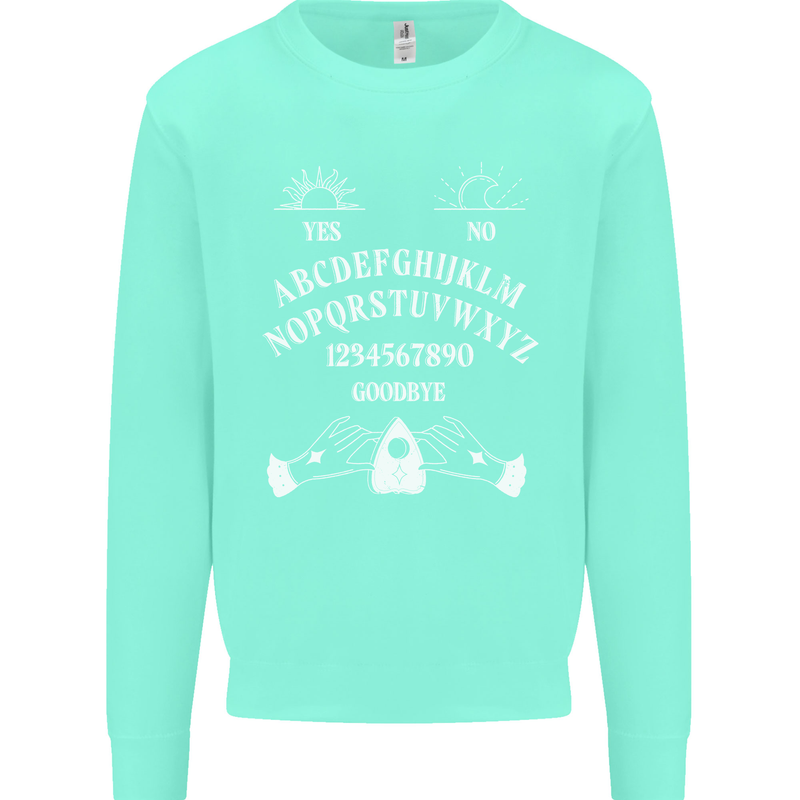 Ouija Board Voodoo Dark Black Magic Kids Sweatshirt Jumper Peppermint