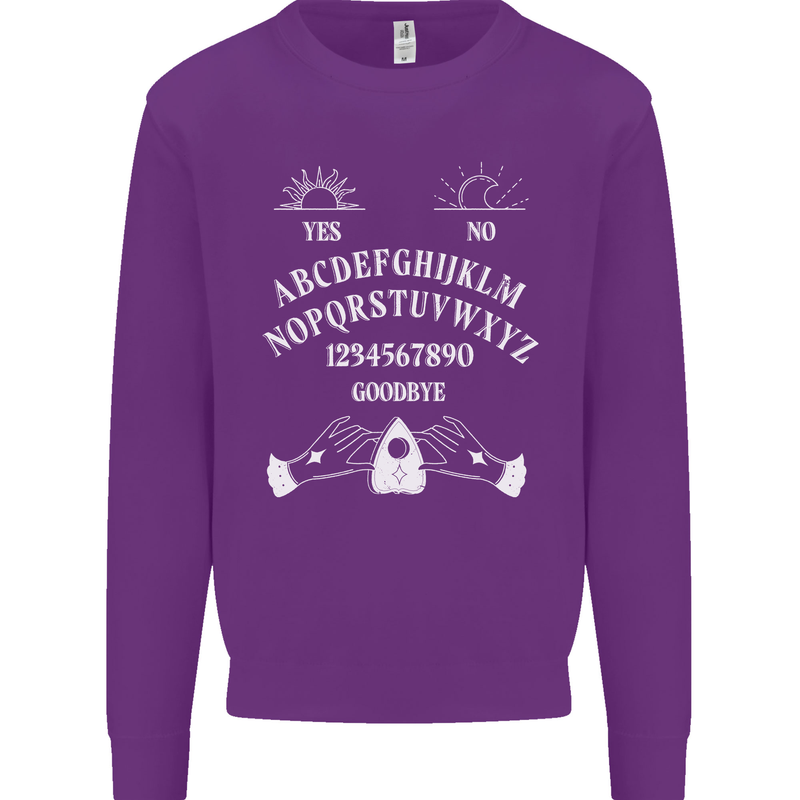 Ouija Board Voodoo Dark Black Magic Kids Sweatshirt Jumper Purple