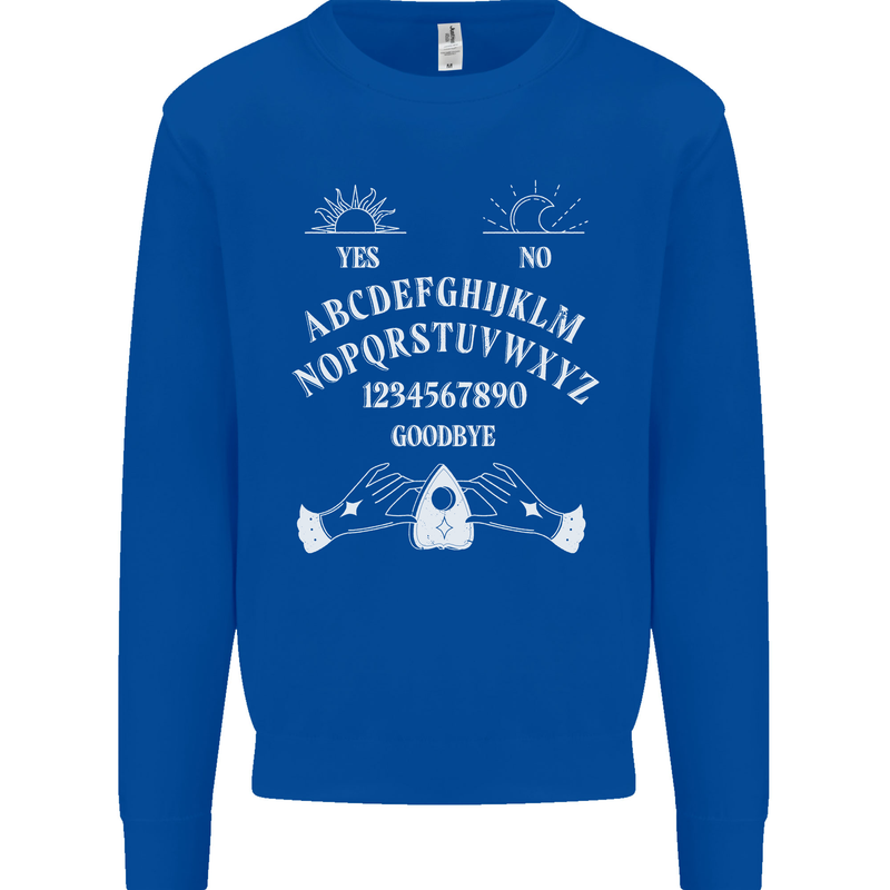 Ouija Board Voodoo Dark Black Magic Kids Sweatshirt Jumper Royal Blue
