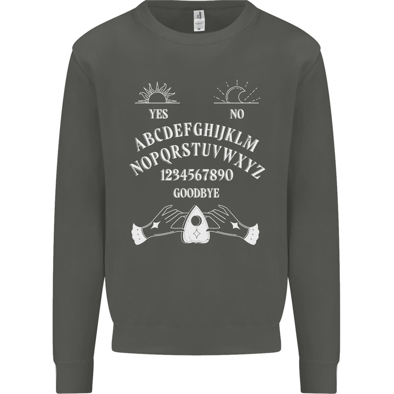 Ouija Board Voodoo Dark Black Magic Kids Sweatshirt Jumper Storm Grey