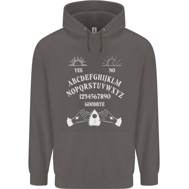 Ouija Board Voodoo Dark Black Magic Mens 80% Cotton Hoodie Charcoal
